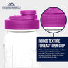 Mason Jar Lids Wide Mouth Plastic 4 Pack Leak Proof with Flip Cap Pouring Spout & Drink Hole - Very Berry Accessories Brewing America