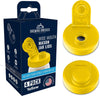 Mason Jar Lids Wide Mouth Plastic 4 Pack Leak Proof with Flip Cap Pouring Spout & Drink Hole - Yellow Accessories Brewing America