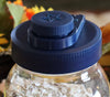 Travel Cup with Pouring Lid, 1 Pint (16 oz) Nesting Jar with Blue Wide Mouth Ball Mason Jar Pour Lid Serving Pitchers & Carafes Brewing America