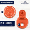 Mason Jar Lids Wide Mouth Plastic 4 Pack Leak Proof with Flip Cap Pouring Spout & Drink Hole - Orange Accessories Brewing America