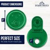 Mason Jar Lids Wide Mouth Plastic 4 Pack Leak Proof with Flip Cap Pouring Spout & Drink Hole - Tractor Green Accessories Brewing America