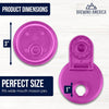 Mason Jar Lids Wide Mouth Plastic 4 Pack Leak Proof with Flip Cap Pouring Spout & Drink Hole - Very Berry Accessories Brewing America