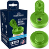 Mason Jar Lids Wide Mouth Plastic 4 Pack Leak Proof with Flip Cap Pouring Spout & Drink Hole - Lime Green Accessories Brewing America