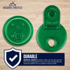 Mason Jar Lids Wide Mouth Plastic 4 Pack Leak Proof with Flip Cap Pouring Spout & Drink Hole - Tractor Green Accessories Brewing America