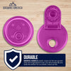 Mason Jar Lids Wide Mouth Plastic 4 Pack Leak Proof with Flip Cap Pouring Spout & Drink Hole - Very Berry Accessories Brewing America