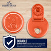 Mason Jar Lids Wide Mouth Plastic 4 Pack Leak Proof with Flip Cap Pouring Spout & Drink Hole - Orange Accessories Brewing America