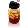 Glass Mason Jar Pitcher with Lid - Ball Jar, 1 Quart (32 oz) with Black Wide Mouth Mason Jar Pour Lid Serving Pitchers & Carafes Brewing America