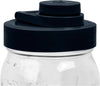 Glass Mason Jar Pitcher with Lid - Ball Jar, 1 Quart (32 oz) with Black Wide Mouth Mason Jar Pour Lid Serving Pitchers & Carafes Brewing America