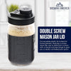 Glass Mason Jar Pitcher with Lid - Ball Jar, 1 Quart (32 oz) with Black Wide Mouth Mason Jar Pour Lid Serving Pitchers & Carafes Brewing America