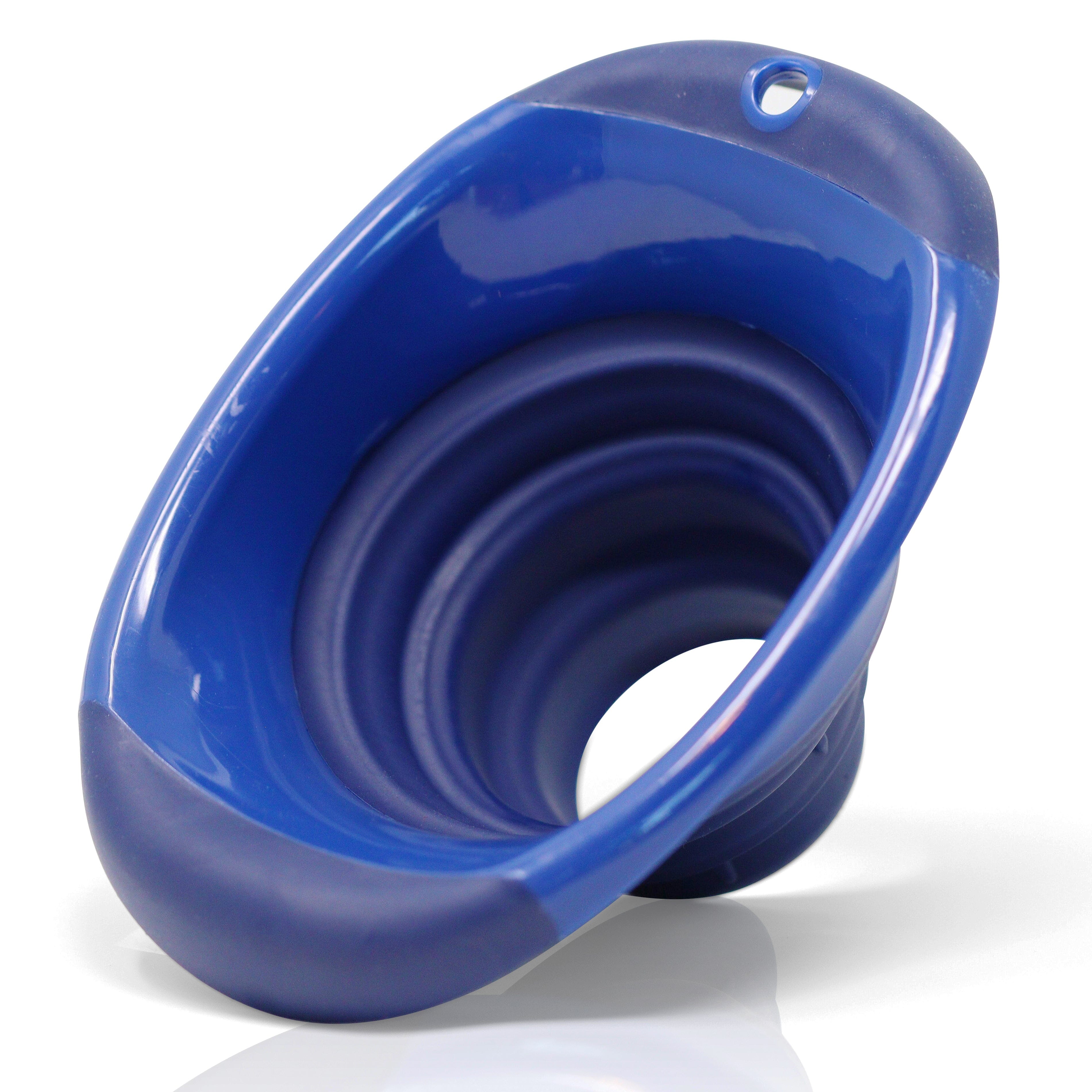 Kitchen Canning Funnel - Wide Mouth Mason Jars Collapsible Silicone for Food, Coffee, Jams - Blue Accessories Brewing America