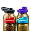 Mason Jar Lids Wide Mouth Plastic 4 Pack Leak Proof with Flip Cap Pouring Spout & Drink Hole Multi-Color Pack Accessories Brewing America