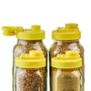 Mason Jar Lids Wide Mouth Plastic 4 Pack Leak Proof with Flip Cap Pouring Spout & Drink Hole - Yellow Accessories Brewing America