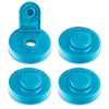 Mason Jar Lids Wide Mouth Plastic 4 Pack Leak Proof with Flip Cap Pouring Spout & Drink Hole Teal Accessories Brewing America