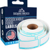 Dissolvable Food Labels for Food Containers Glass, Plastic or Metal No Scrubbing, No Residue - TEAL Accessories Brewing America