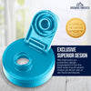 Mason Jar Lids Wide Mouth Plastic 4 Pack Leak Proof with Flip Cap Pouring Spout & Drink Hole Teal Accessories Brewing America