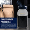Cold Brew Coffee Maker Kit: Wide Mouth for Coffee, Infused Tea, Alcohol - 2 Quart 64 oz Old Glory Blue Accessories Brewing America