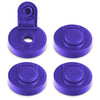 Mason Jar Lids Wide Mouth Plastic 4 Pack Leak Proof with Flip Cap Pouring Spout & Drink Hole Violet Purple Accessories Brewing America