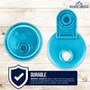 Mason Jar Lids Wide Mouth Plastic 4 Pack Leak Proof with Flip Cap Pouring Spout & Drink Hole Teal Accessories Brewing America