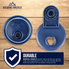 Mason Jar Lids Wide Mouth Plastic 4 Pack Leak Proof with Flip Cap Pouring Spout & Drink Hole Old Glory Blue Accessories Brewing America