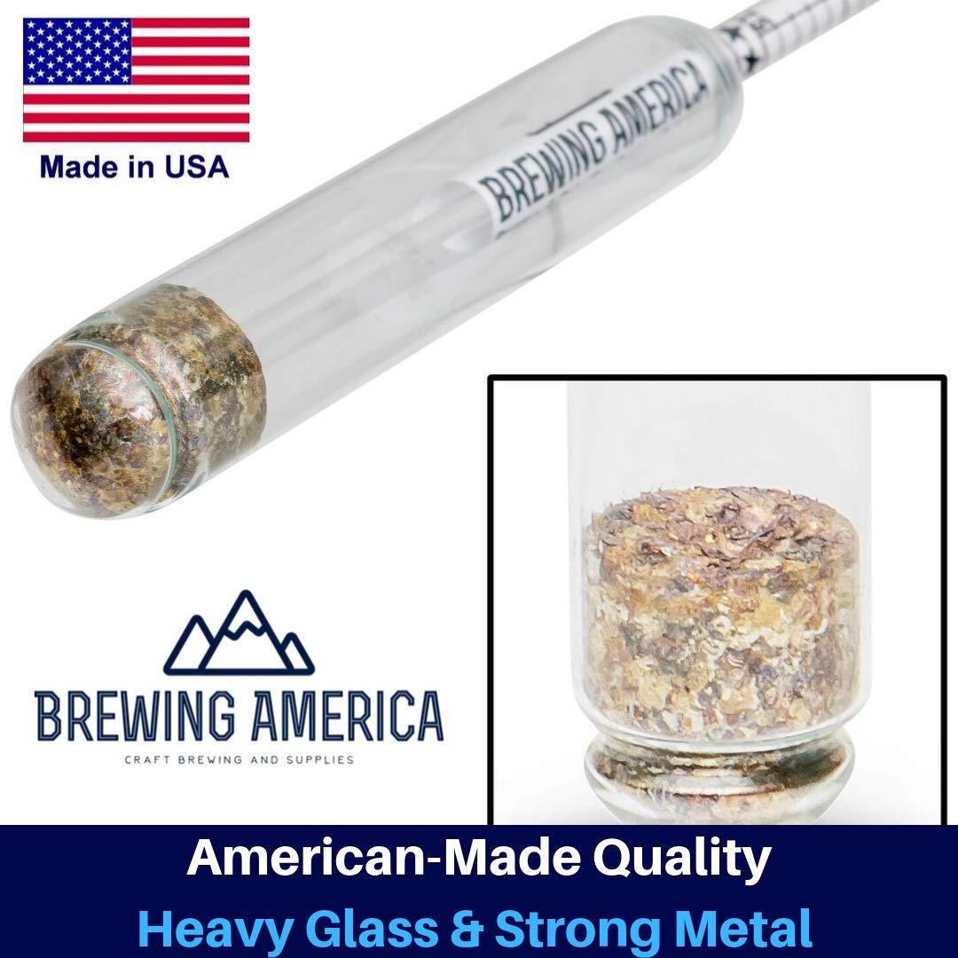 American-Made Syrup Hydrometer Density Meter for Sugar and Maple Syrup - Baume and Brix Scale Single Hydrometer Brewing America