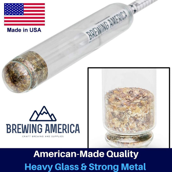 American-Made Syrup Hydrometer Density Meter for Sugar and Maple Syrup - Baume and Brix Scale Single Hydrometer Brewing America