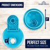 Mason Jar Lids Wide Mouth Plastic 4 Pack Leak Proof with Flip Cap Pouring Spout & Drink Hole Teal Accessories Brewing America