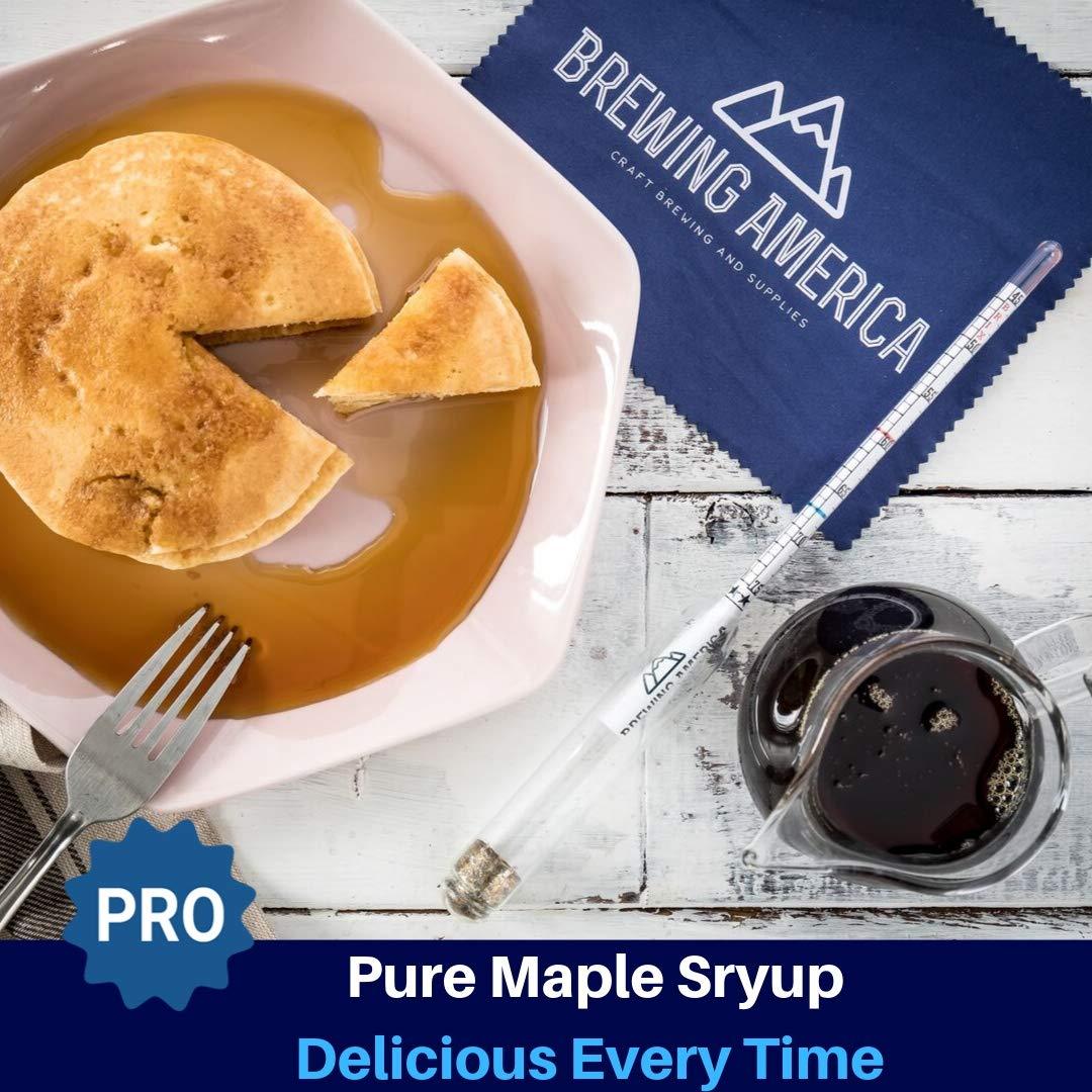 American-Made Syrup Hydrometer Density Meter for Sugar and Maple Syrup - Baume and Brix Scale Single Hydrometer Brewing America