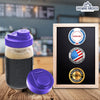 Mason Jar Lids Wide Mouth Plastic 4 Pack Leak Proof with Flip Cap Pouring Spout & Drink Hole Violet Purple Accessories Brewing America