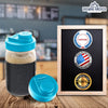 Mason Jar Lids Wide Mouth Plastic 4 Pack Leak Proof with Flip Cap Pouring Spout & Drink Hole Teal Accessories Brewing America