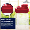 Glass Mason Jar Pitcher with Pour Lids - Ball Jars, 1 Quart (32 oz) Wide Mouth, Old Glory Red 2-Pack Serving Pitchers & Carafes Brewing America