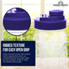 Glass Mason Jar Pitcher with Pour Lids - Ball Jars, 1 Quart (32 oz) Wide Mouth, Violet Purple 2-Pack Serving Pitchers & Carafes Brewing America