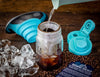 Cold Brew Coffee Maker Kit: Wide Mouth Mason Jar, Filter and Funnel for Clean Brewing and Infused Tea - 2 Quart Teal Lid Brewing America