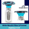 Cold Brew Filter for Mason Jar Wide Mouth Coffee Maker, Stainless Steel (2 Quart (64 Ounces), Teal) Accessories Brewing America