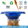 Kitchen Canning Funnel - Wide Mouth Mason Jars Collapsible Silicone for Food, Coffee, Jams, Fruit, Crafts - Blue Accessories Brewing America