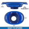 Kitchen Canning Funnel - Wide Mouth Mason Jars Collapsible Silicone for Food, Coffee, Jams, Fruit, Crafts - Blue Accessories Brewing America