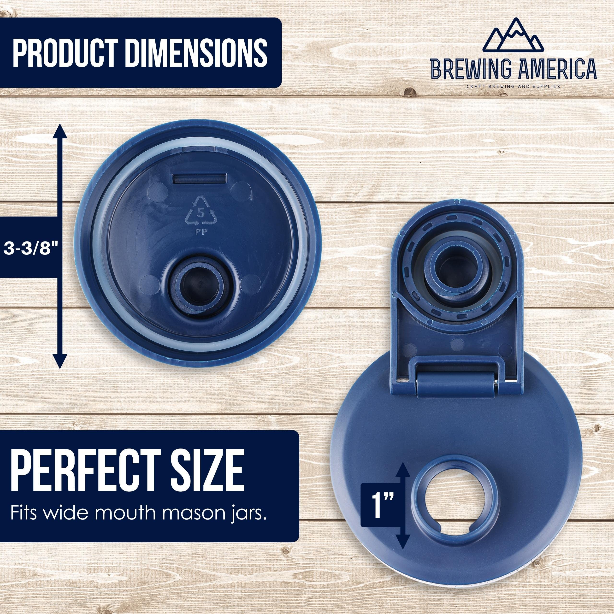 Cold Brew Coffee Maker Kit: Wide Mouth for Coffee, Infused Tea, Alcohol - 2 Quart 64 oz Old Glory Blue Cold Brew Coffee Maker Brewing America