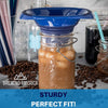 Kitchen Canning Funnel - Wide Mouth Mason Jars Collapsible Silicone for Food, Coffee, Jams, Fruit, Crafts - Blue Accessories Brewing America
