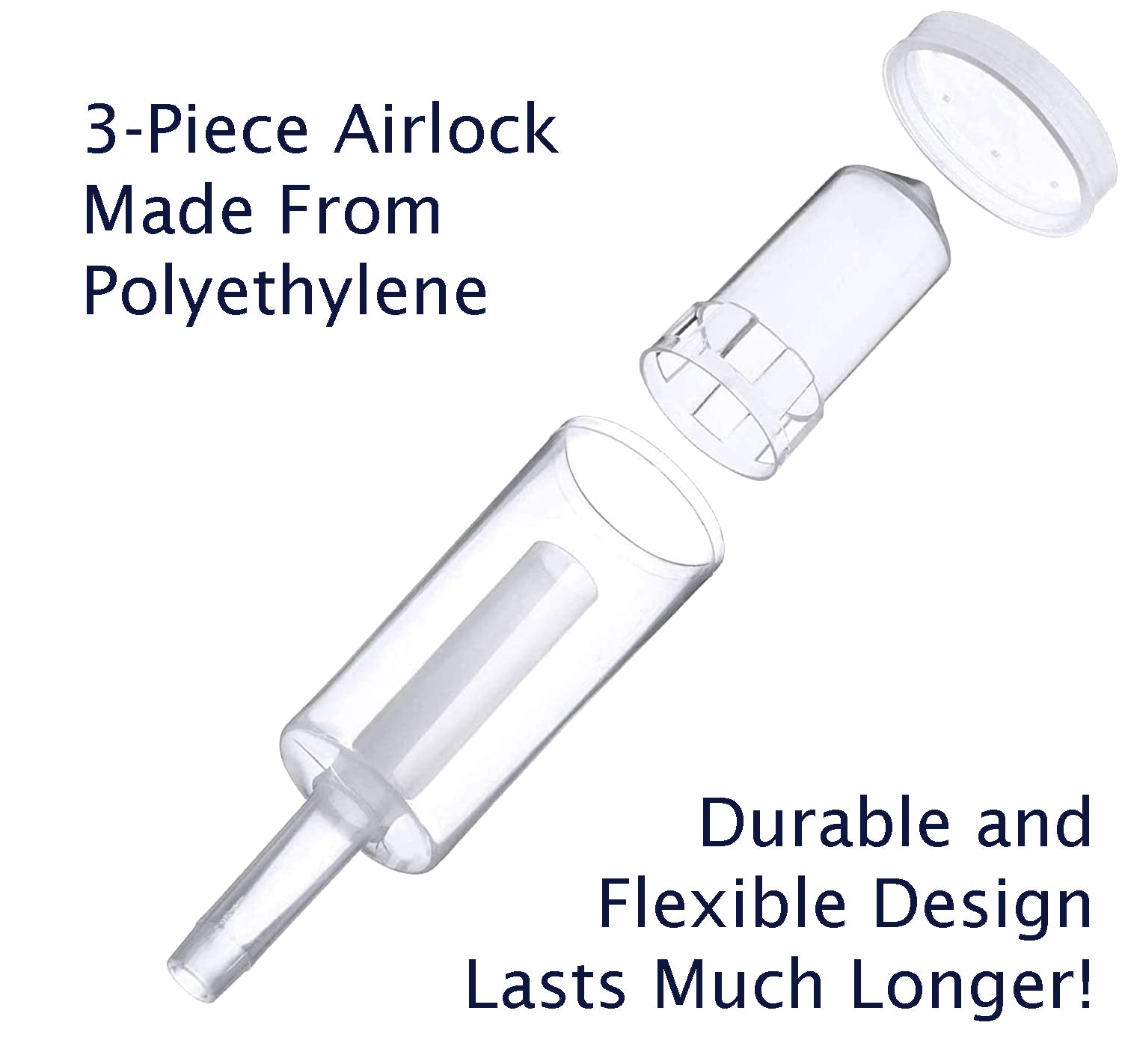 Brewing Airlock, 4 Fermentation Airlocks, Wine Airlock, Used for Brewing Wine, Sauerkraut, Pickles, Beer, Etc. Airlock Accessories Brewing America