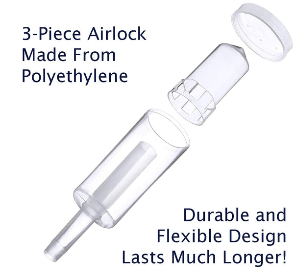 Brewing Airlock, 4 Fermentation Airlocks, Wine Airlock, Used for Brewing Wine, Sauerkraut, Pickles, Beer, Etc. Airlock Accessories Brewing America