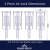 Brewing Airlock, 4 Fermentation Airlocks, Wine Airlock, Used for Brewing Wine, Sauerkraut, Pickles, Beer, Etc. Airlock Accessories Brewing America