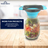 Kitchen Canning Funnel - Wide Mouth Mason Jars Collapsible Silicone for Food, Coffee, Jams - Teal Accessories Brewing America