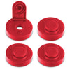 Mason Jar Lids Wide Mouth Plastic 4 Pack Leak Proof with Flip Cap Pouring Spout & Drink Hole Old Glory Red Accessories Brewing America