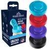 Mason Jar Lids Wide Mouth Plastic 4 Pack Leak Proof with Flip Cap Pouring Spout & Drink Hole Multi-Color Pack Accessories Brewing America