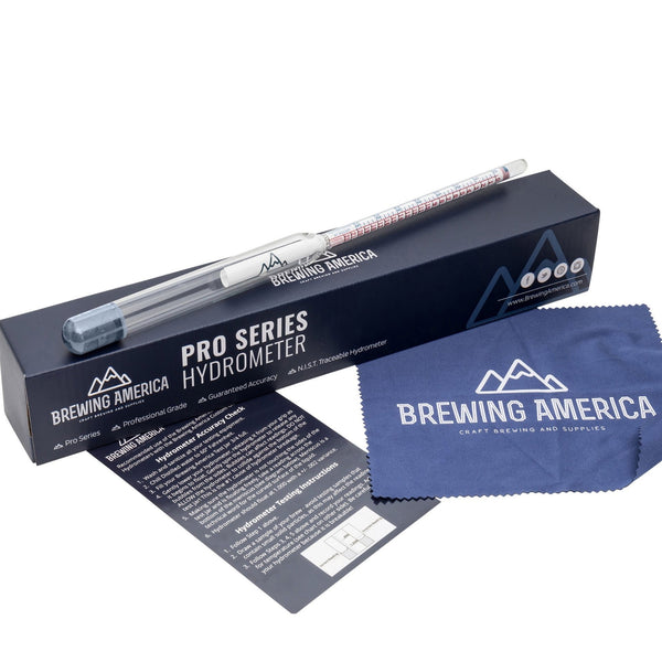 American-Made Specific Gravity Hydrometer Alcohol Tester Pro Series Brewing ABV Testing Triple Scale Single Hydrometer Brewing America