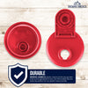 Mason Jar Lids Wide Mouth Plastic 4 Pack Leak Proof with Flip Cap Pouring Spout & Drink Hole Old Glory Red Accessories Brewing America