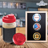 Mason Jar Lids Wide Mouth Plastic 4 Pack Leak Proof with Flip Cap Pouring Spout & Drink Hole Old Glory Red Accessories Brewing America