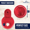 Mason Jar Lids Wide Mouth Plastic 4 Pack Leak Proof with Flip Cap Pouring Spout & Drink Hole Old Glory Red Accessories Brewing America