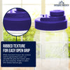 Mason Jar Lids Wide Mouth Plastic 4 Pack Leak Proof with Flip Cap Pouring Spout & Drink Hole Multi-Color Pack Accessories Brewing America