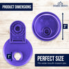 Mason Jar Lids Wide Mouth Plastic 4 Pack Leak Proof with Flip Cap Pouring Spout & Drink Hole Violet Purple Accessories Brewing America