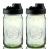 Glass Mason Jar Pitcher with Pour Lids - Azure Standard Jars, 1 Quart (32 oz) Wide Mouth, Black 2-Pack Mason Jars - Medium Brewing America 